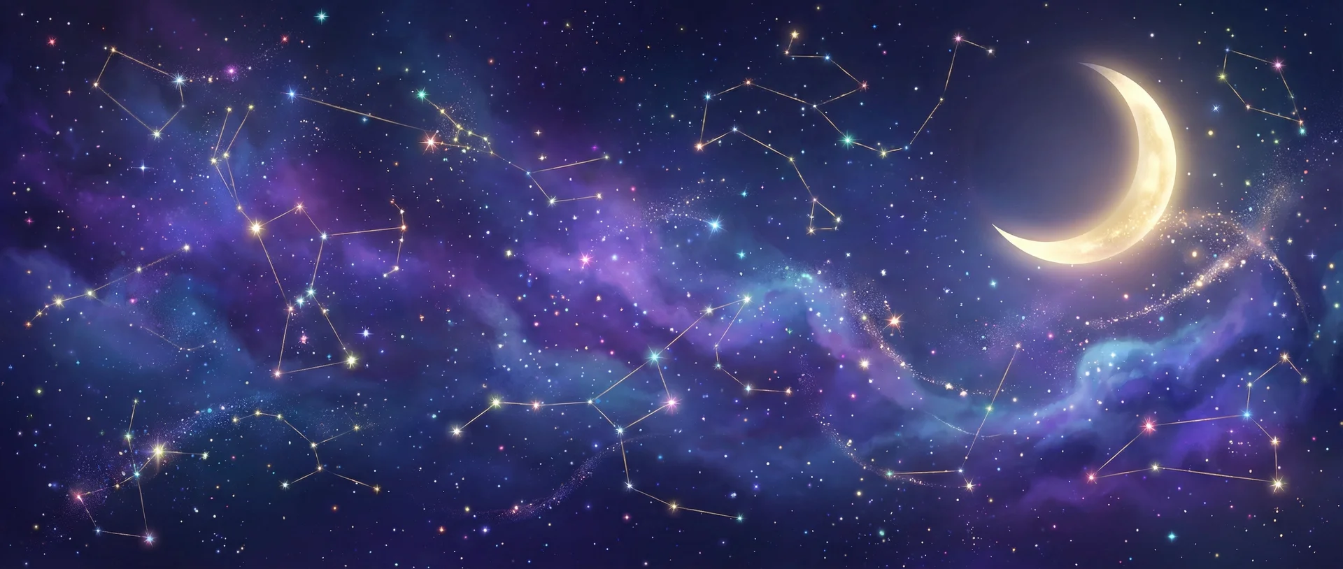 星空背景 - 投影灯效果图 | 每日星座运势与塔罗占卜